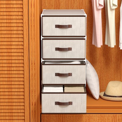 Combine Foldable Wardrobe Clothes Storage Drawers Organizer For Cabinet